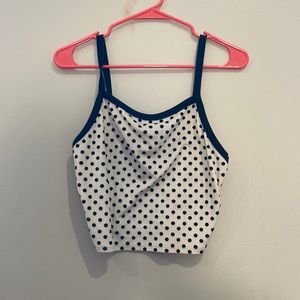 Urban outfitters cropped polka dot tank top
